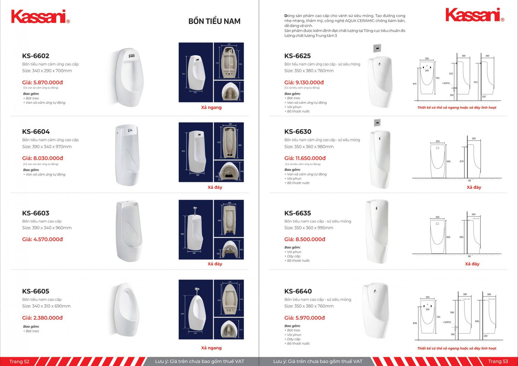 Thiết bị vệ sinh KASSANI bảng giá và Catalogue mới nhất 2025 /Page 28